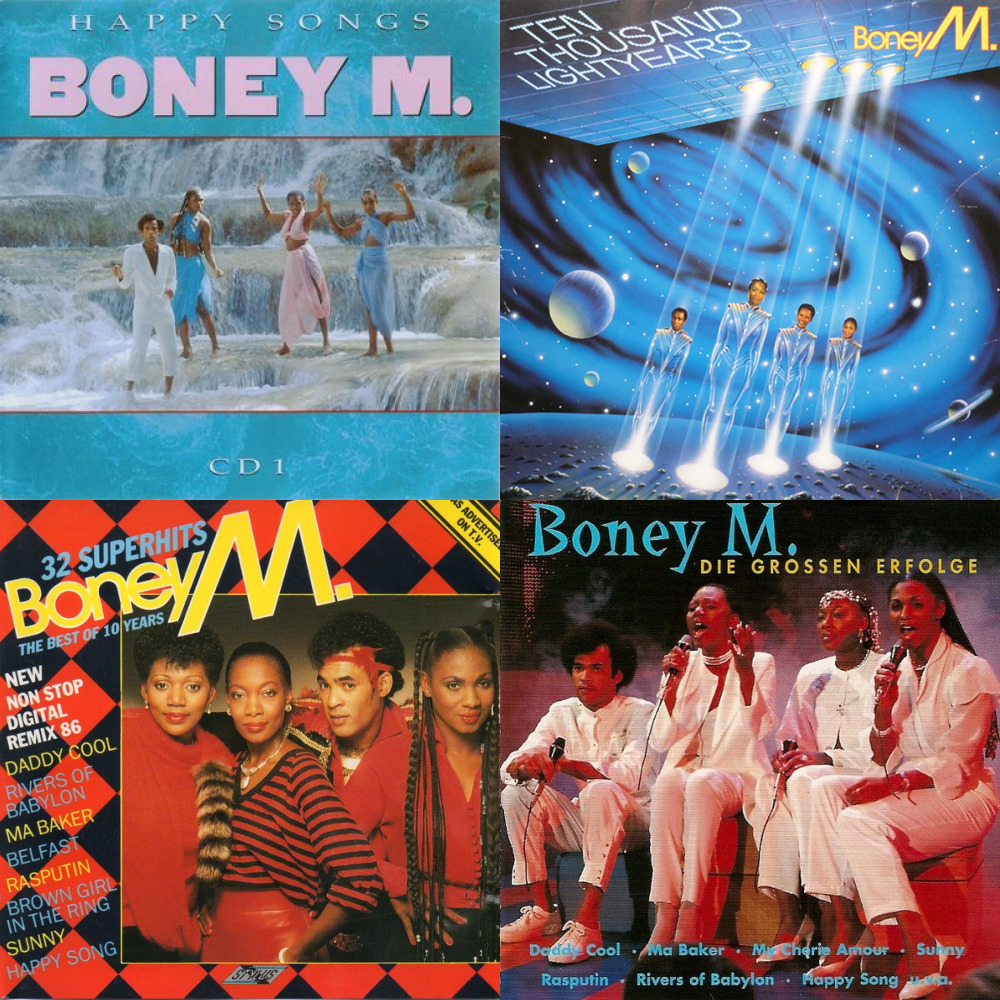 Бони эм слушать. Boney m дискография. Группа Boney m. дискография. Обложки виниловых пластинок 80-х Boney m. Boney m обложка альбома 1995.